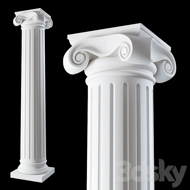 Column 001. Ionic order 3DModel Column 001. Ionic order 3DModel