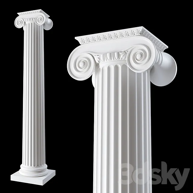 Column 005. Ionic order 3D Model Column 005. Ionic order 3D Model