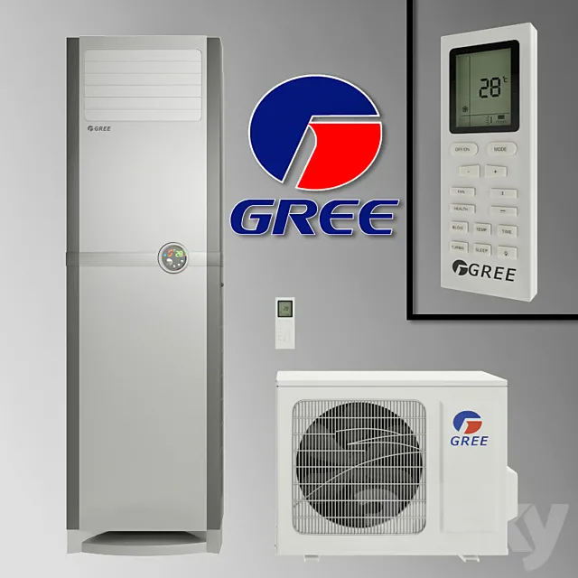 Column conditioning GREE Cooling Bay 3D Model