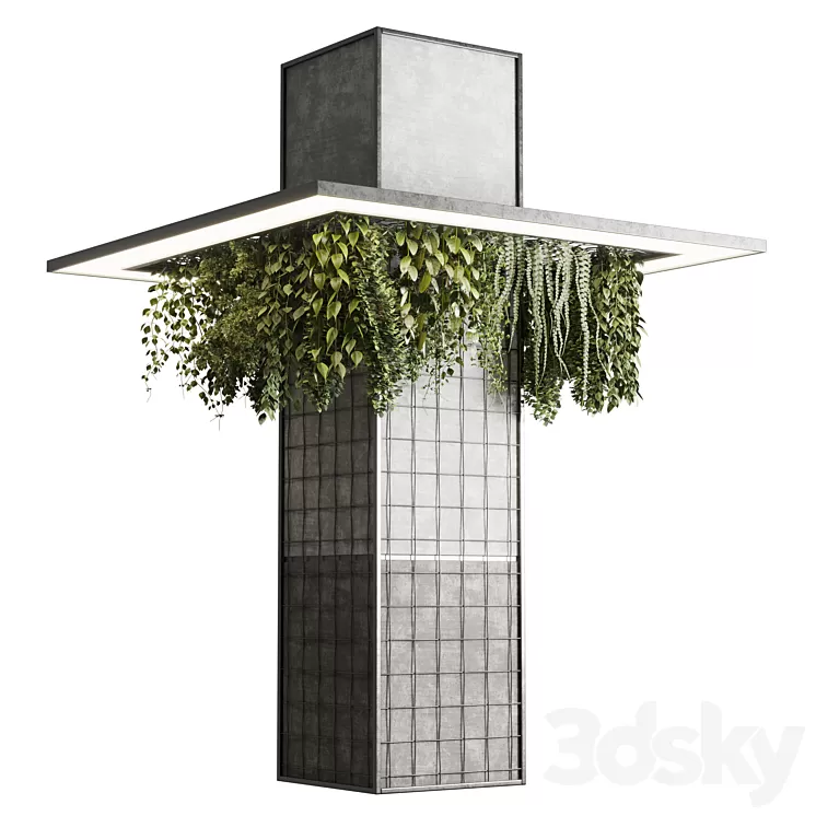 Column plant – pillar plant 05 3D Model Free Download