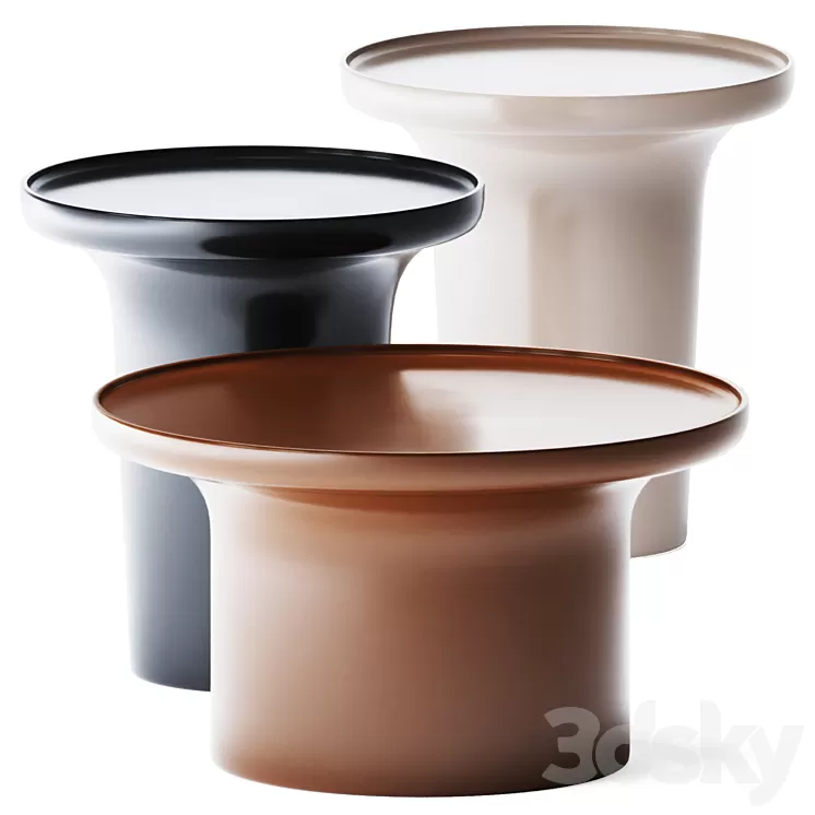 Colvene Lacquer Coffee Table by AM.PM 3D Model Colvene Lacquer Coffee Table by AM.PM 3D Model