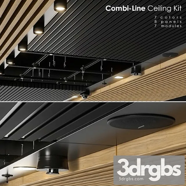Combi-line ceiling kit 3D Model Download