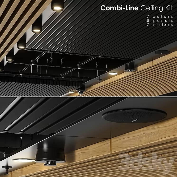 Combi-Line ceiling Kit 3D Model Free Download