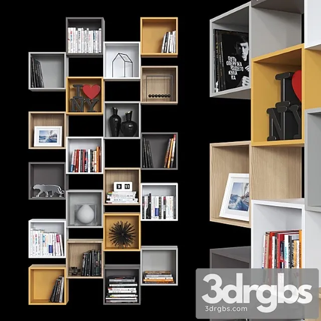 Combination wall cabinets ikea eket 5._2 2 3D Model Download Combination wall cabinets ikea eket 5._2 2 3D Model Download