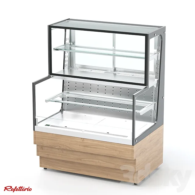 Combined refrigerated confectionery showcase with semi-open access (RKC2 OZ series) 3D Model