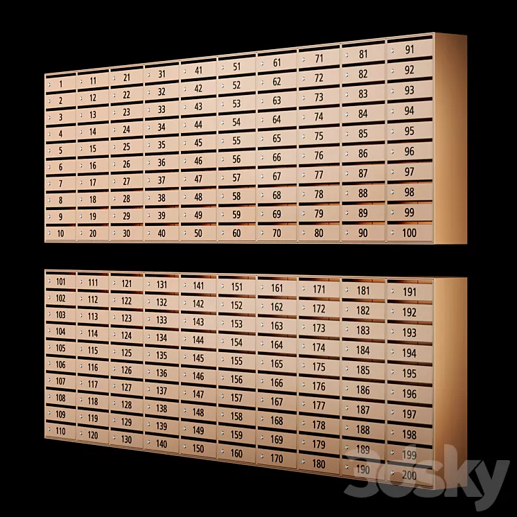 Comfort \/ business class mailboxes 3D Model Free Download