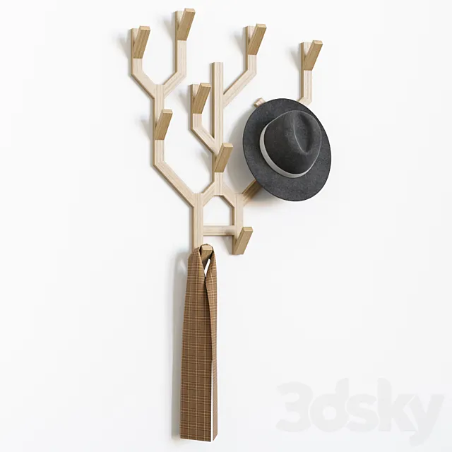 COMINGB Wall Oak Tree Coat Hanger 3D Model COMINGB Wall Oak Tree Coat Hanger 3D Model
