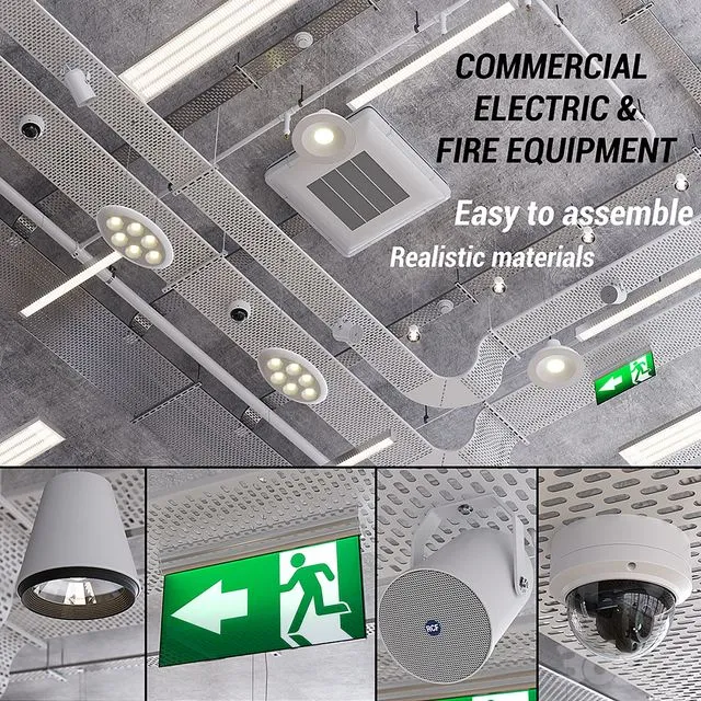 Commercial electric and fire fighting 3D Model Commercial electric and fire fighting 3D Model