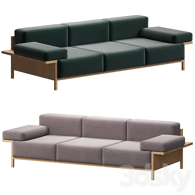 Common Seating _ Mooner Three Seater Sofa 3D Model