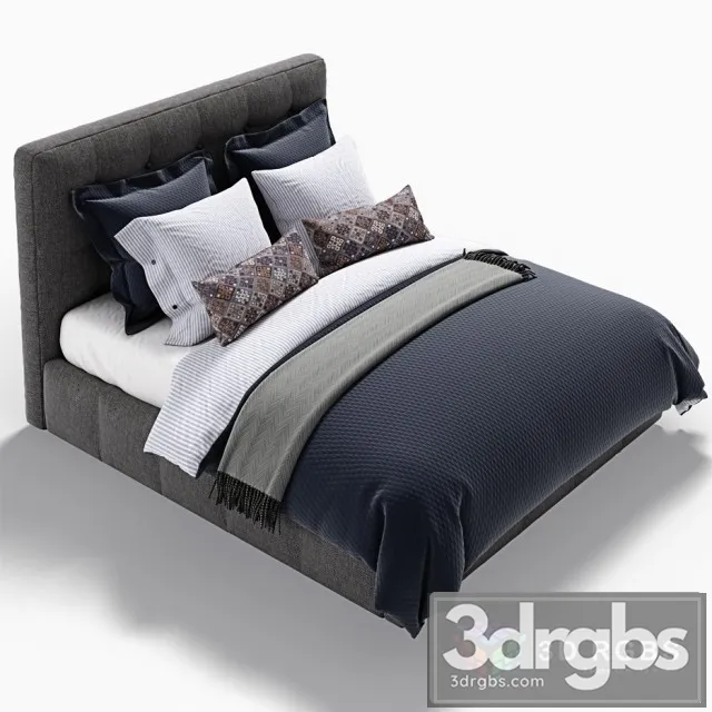 Compact Double Bed 3D Model Download Compact Double Bed 3D Model Download