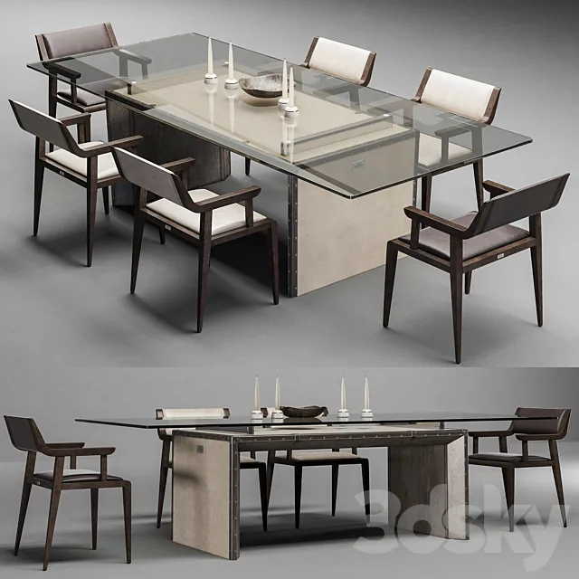 Compass Dining Table 3DModel