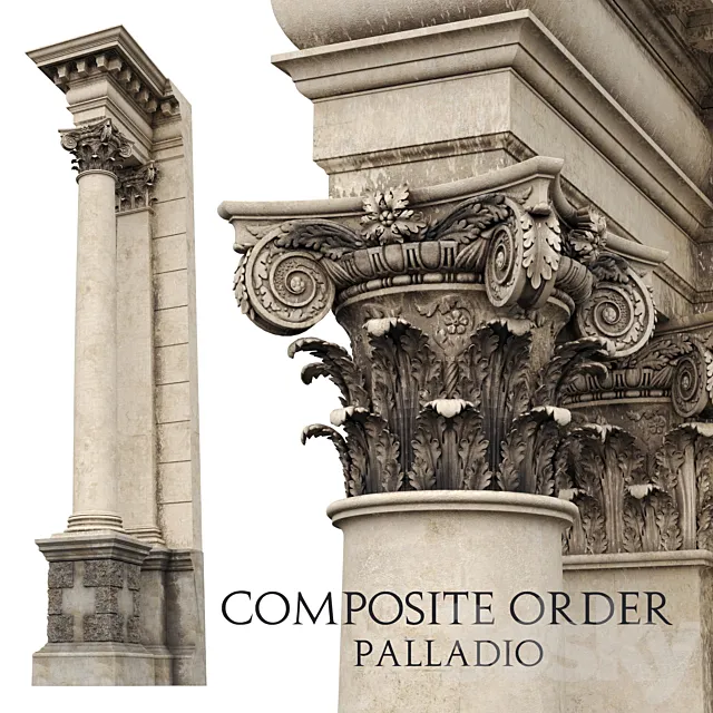 Composite Order Palladio Column 3D Model
