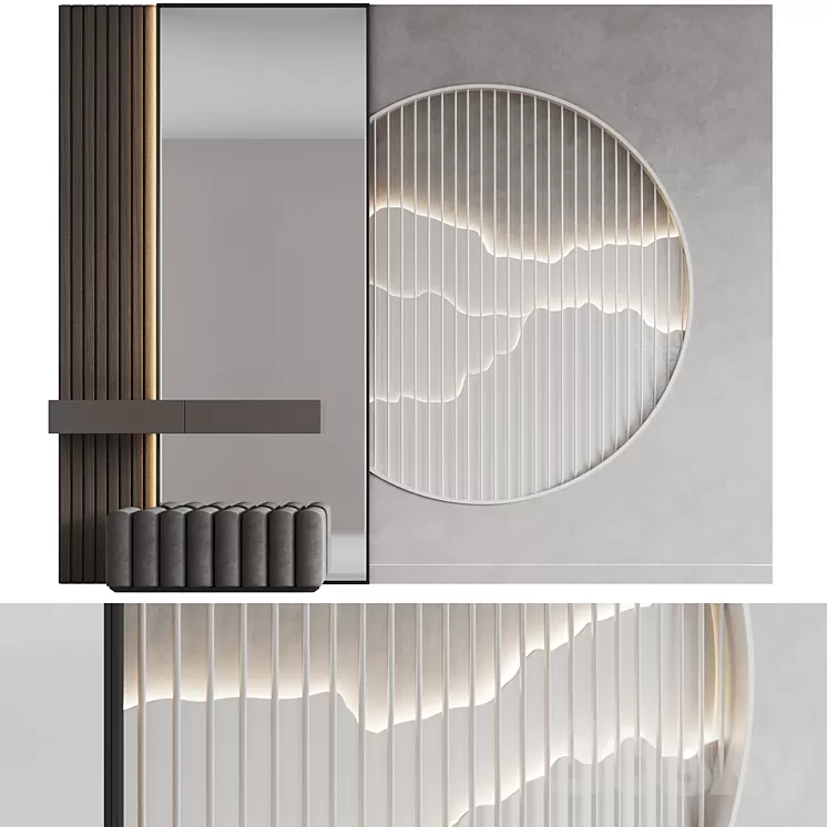 Composition in the entrance hall Mountains 3D Model Free Download