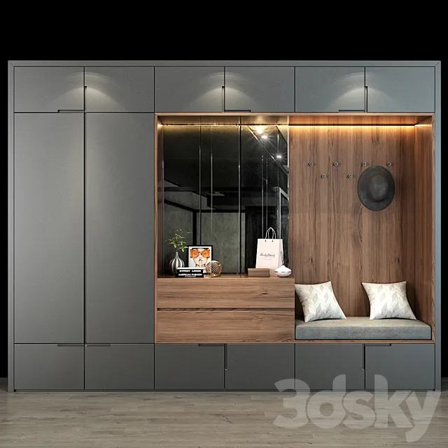 Composition in The Hallway 274 3D Model Composition in The Hallway 274 3D Model