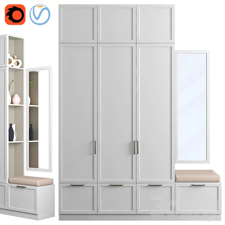 Composition in the hallway 75 | hallway 3D Model Free Download