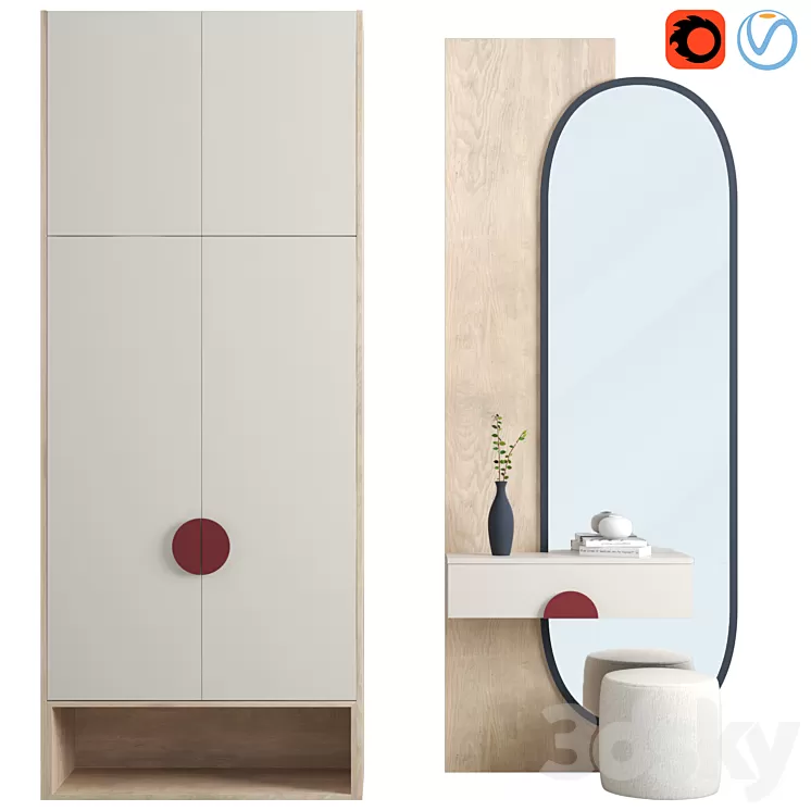 Composition in the hallway 86 | hallway 3D Model Free Download