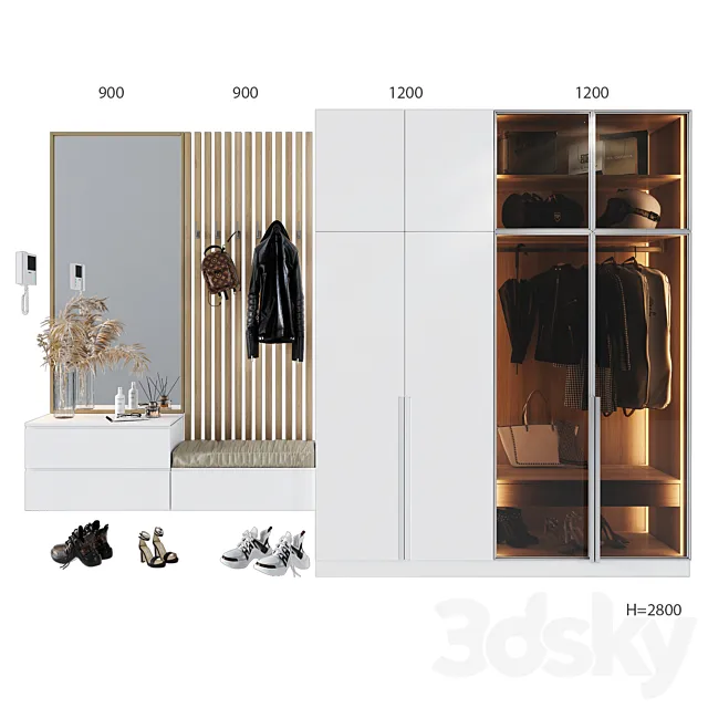 Composition in the hallway_120 3D Model Composition in the hallway_120 3D Model