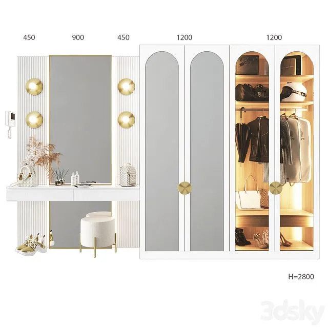 Composition in the hallway_121 3D Model Composition in the hallway_121 3D Model