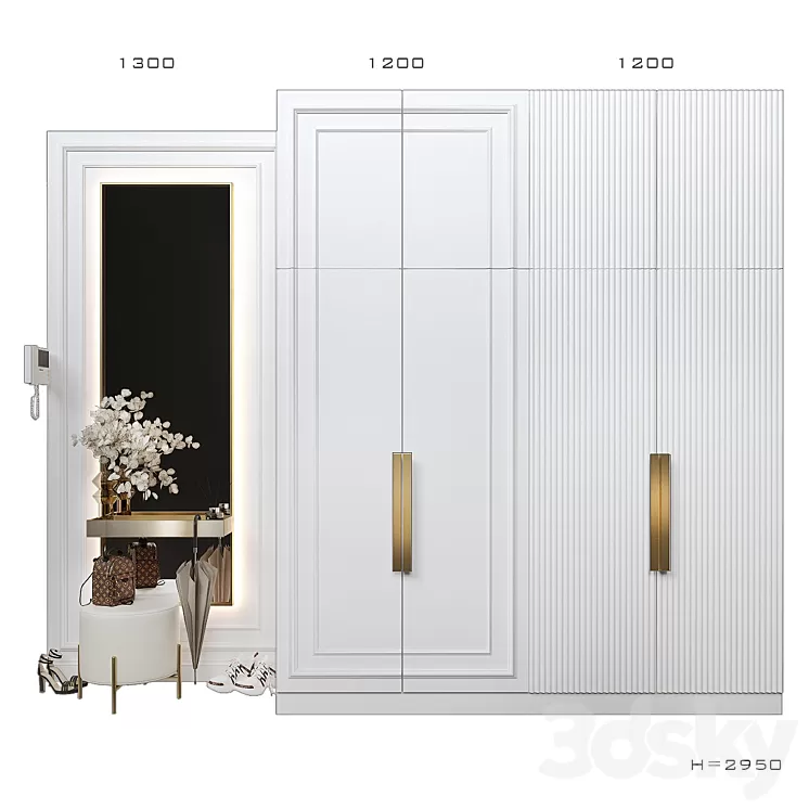 Composition in the hallway_126 3D Model Composition in the hallway_126 3D Model