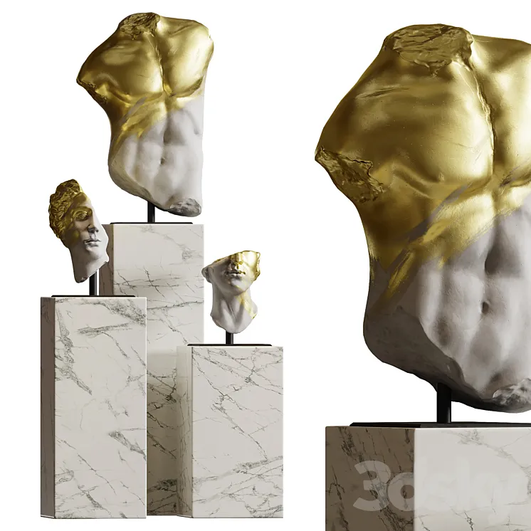 Composition of sculptures 3D Model Free Download
