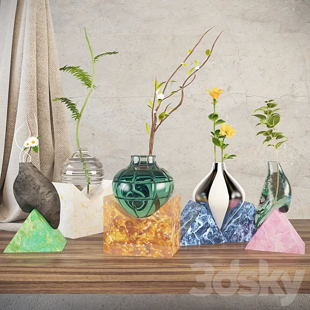 Composition set 3D Model Composition set 3D Model