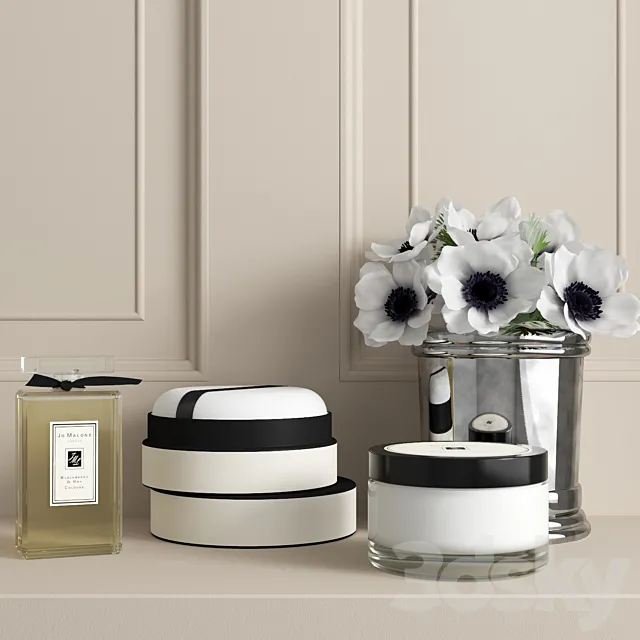 Composition with anemones 3D Model Composition with anemones 3D Model