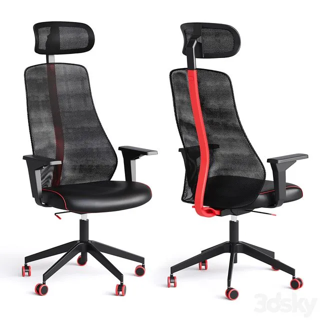 Computer gaming chair MATCHSPEL IKEA 3D Model