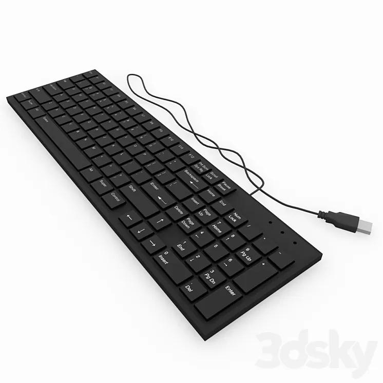 Computer keyboard 3D Model
