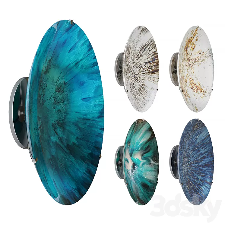 Concave mirrored glass 3D Model Concave mirrored glass 3D Model