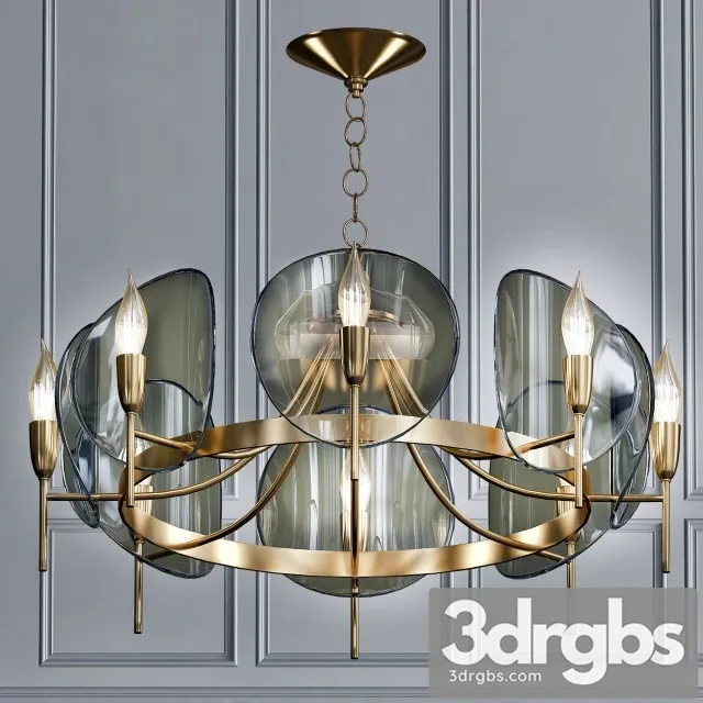 Concave Smoked Lucite Disc Chandelier 3D Model Download Concave Smoked Lucite Disc Chandelier 3D Model Download