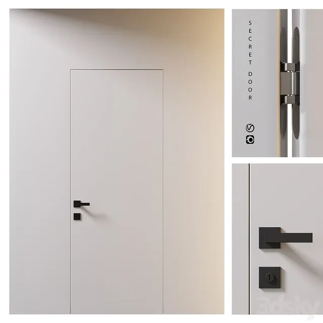 Concealed door Door Secret 3D Model