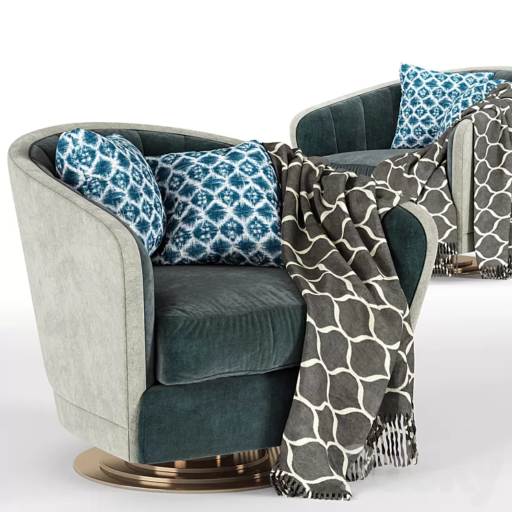 Concentric Swivel Caracole chair 3D Model Free Download Concentric Swivel Caracole chair 3D Model Free Download