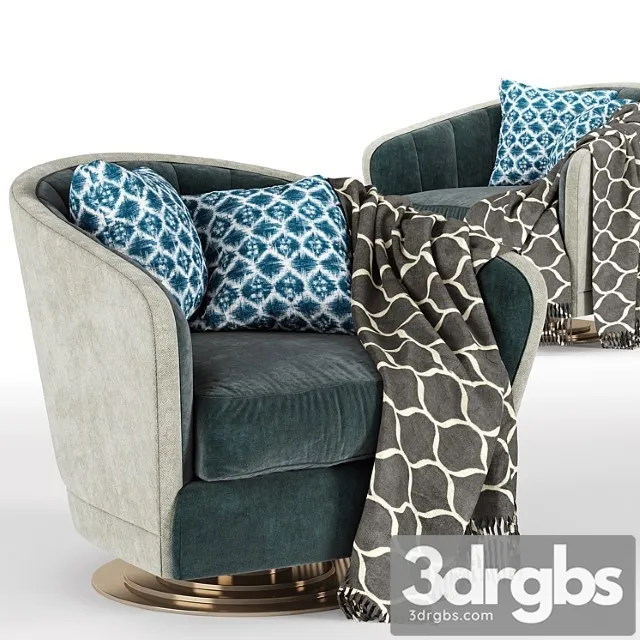 Concentric swivel caracole chair