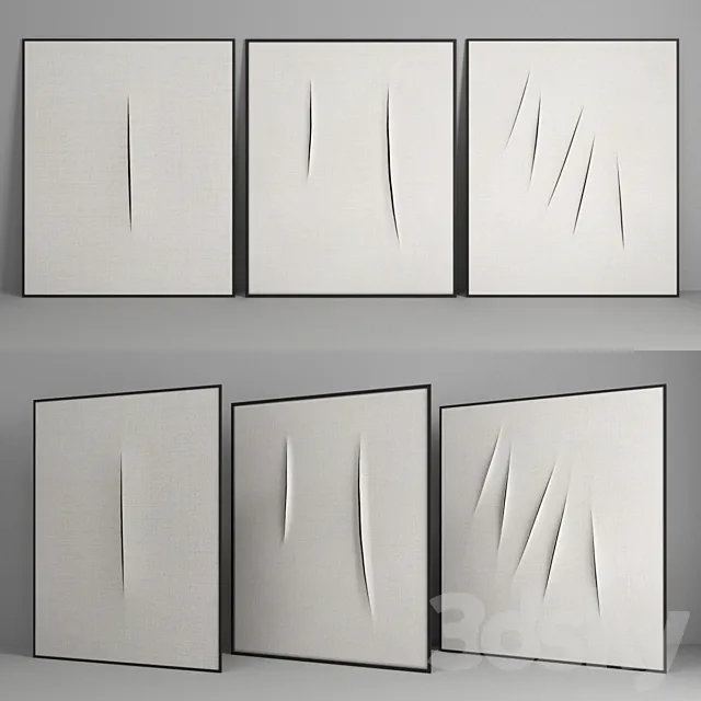 Concept Spatial by Lucio Fontana 3D Model