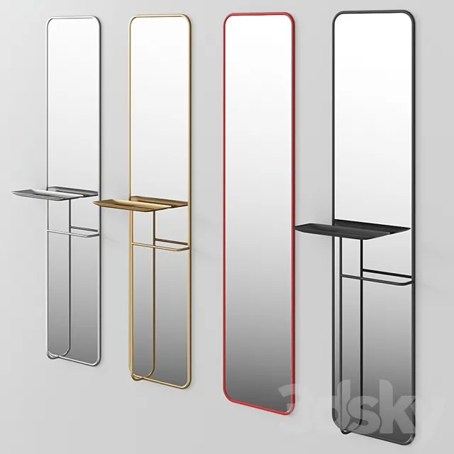 CONCIERGE By Caussa Mirror with stand 3D Model