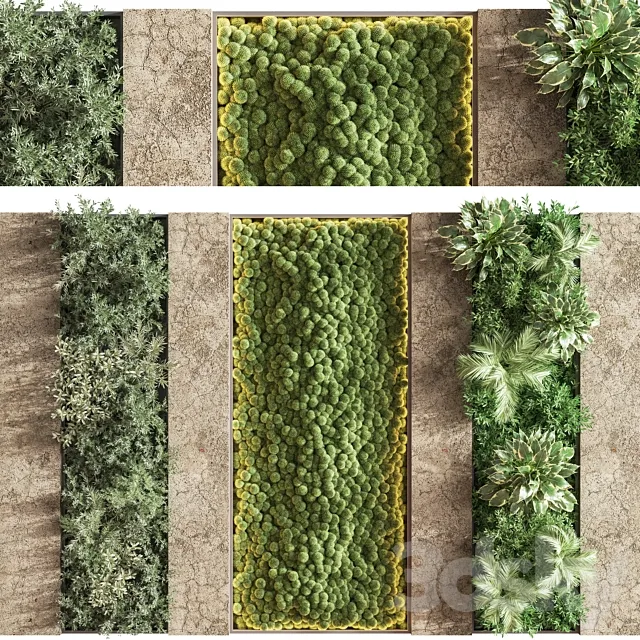 Concrete and Vertical Garden 02 3D Model Concrete and Vertical Garden 02 3D Model