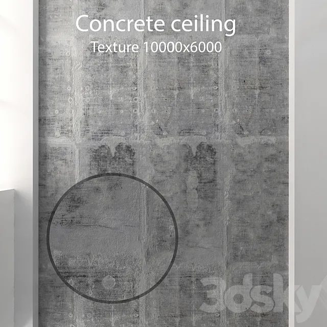Concrete ceiling 8 3D Model