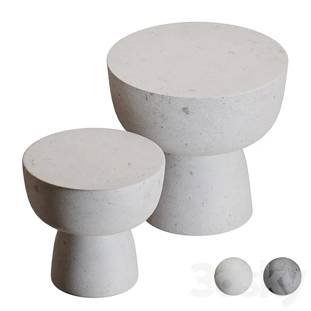 Concrete coffee tables 3D Model Concrete coffee tables 3D Model