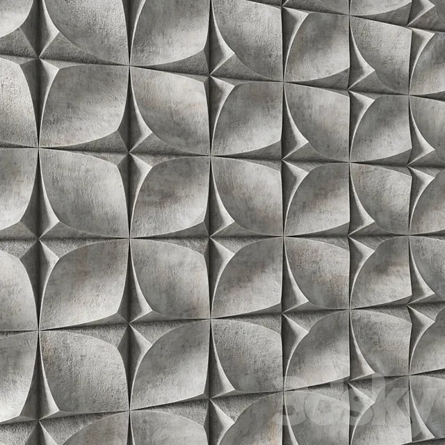 Concrete decorative panel 3D Model Concrete decorative panel 3D Model