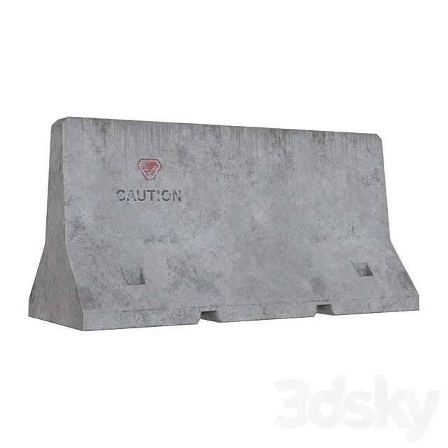 Concrete fence 3DModel Concrete fence 3DModel