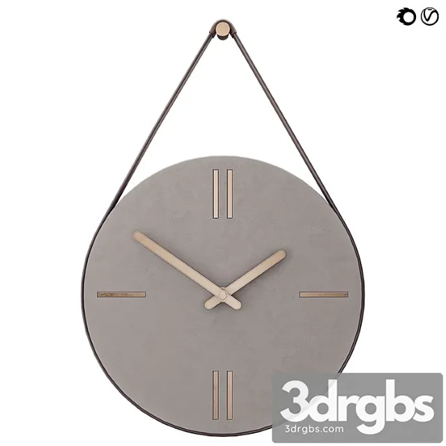 Concrete hanging wall clock 3D Model Download