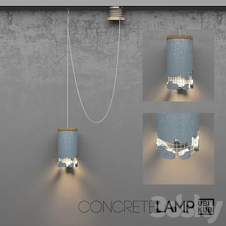 Concrete Lamp 3D Model