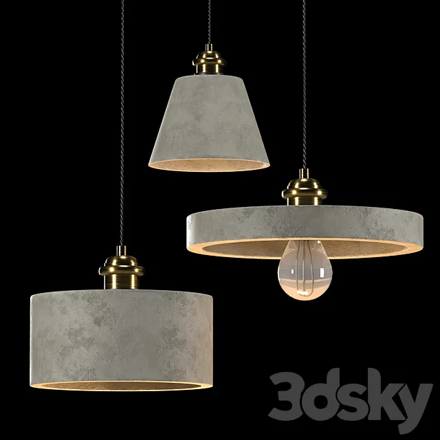 Concrete lamps 3DModel Concrete lamps 3DModel