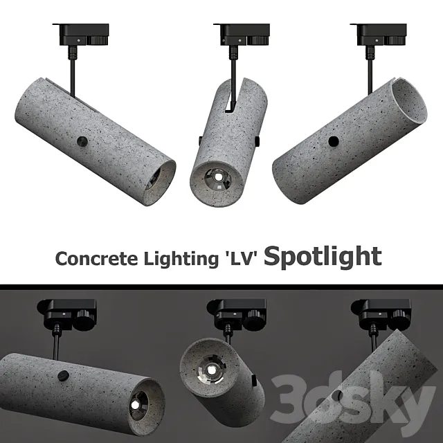 Concrete Lighting ‘LV’ Spotlight 3D Model