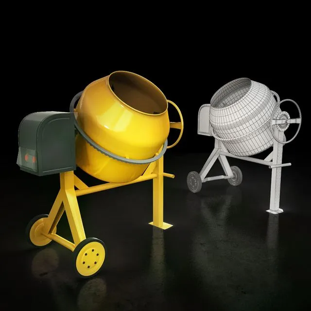 Concrete mixer 3D Model Concrete mixer 3D Model