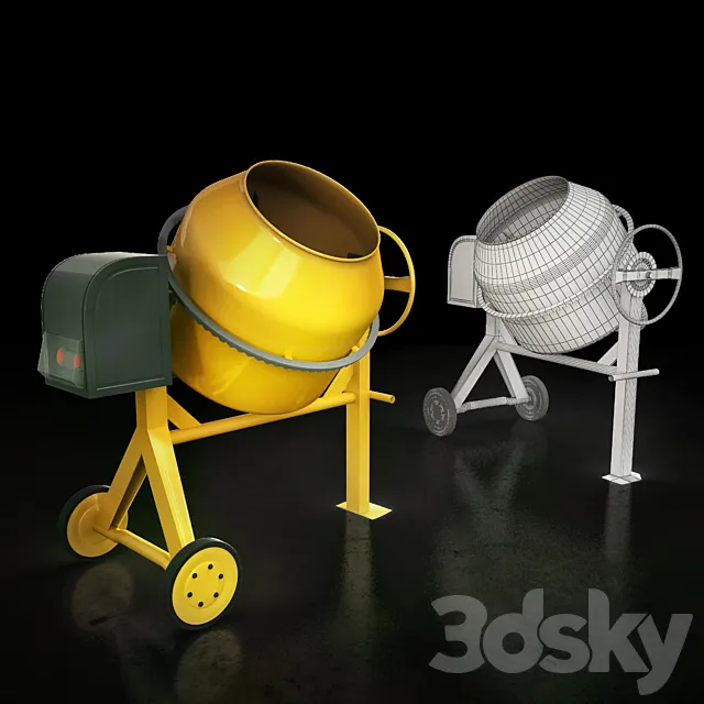 concrete mixer 3D Model concrete mixer 3D Model