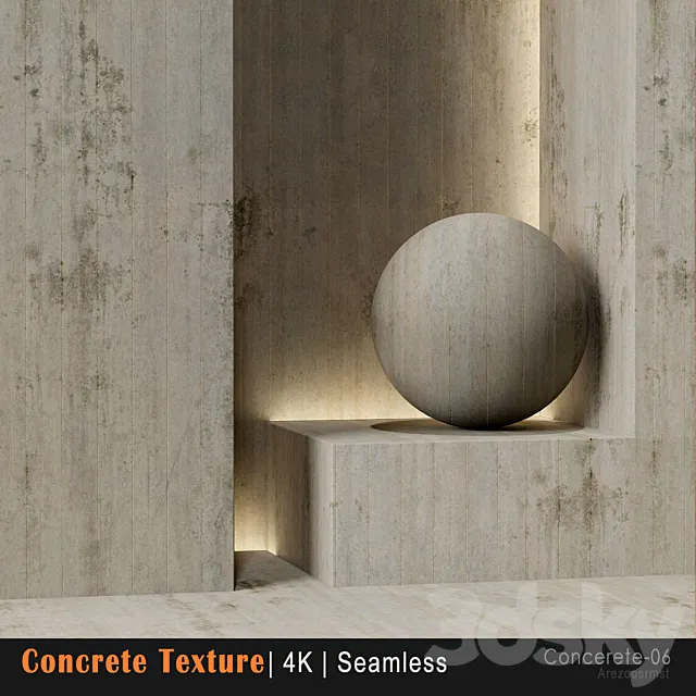 Concrete texture06-concrete tiles 3D Model Concrete texture06-concrete tiles 3D Model