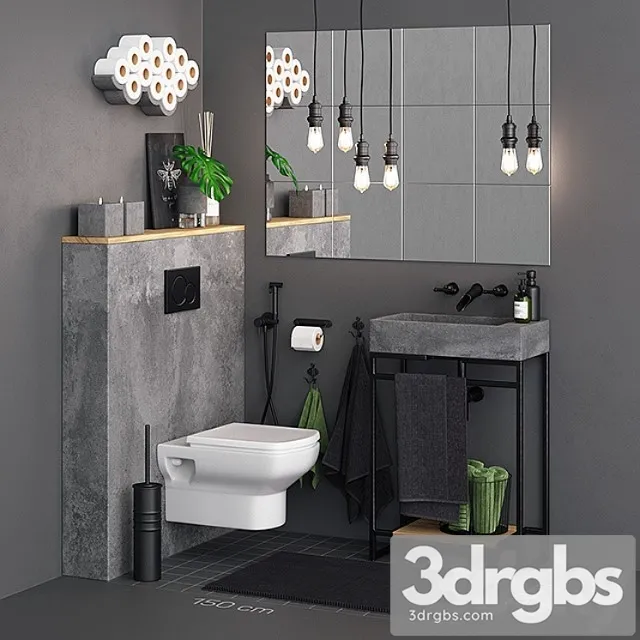 Concrete toilet set Concrete toilet set