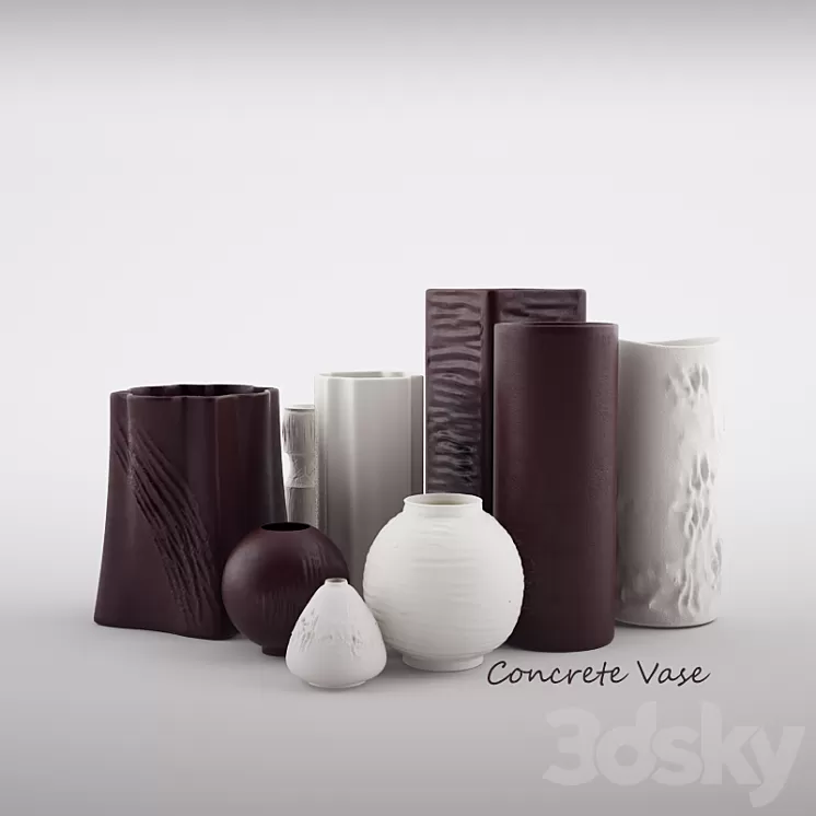 Concrete Vase 3D Model