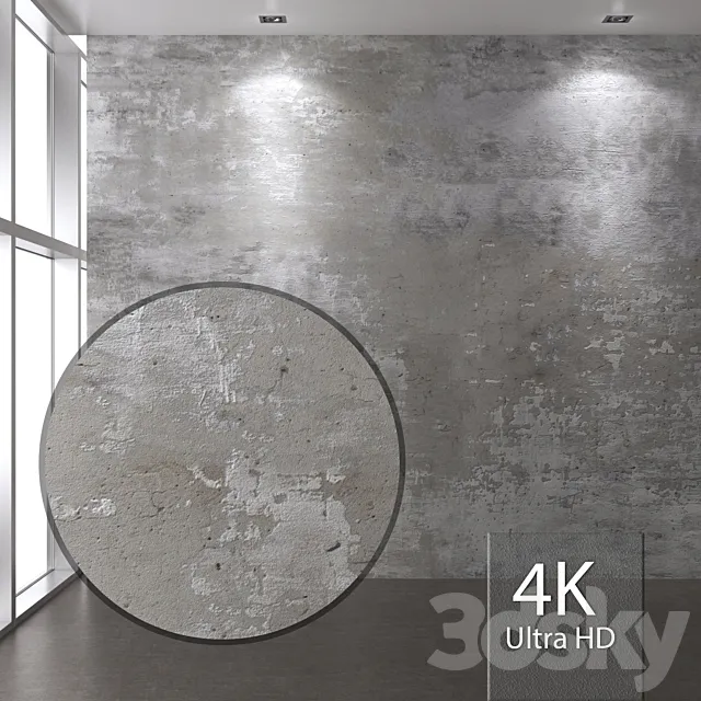 Concrete wall 120 3D Model Concrete wall 120 3D Model